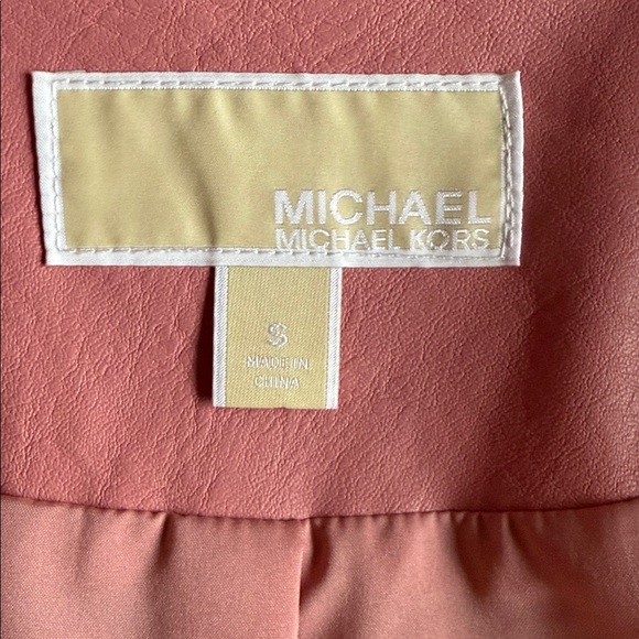 Michael Kors Bubble Gum Pink Leather Moto - Picture 8 of 9
